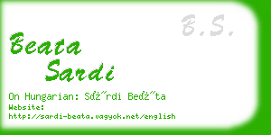 beata sardi business card